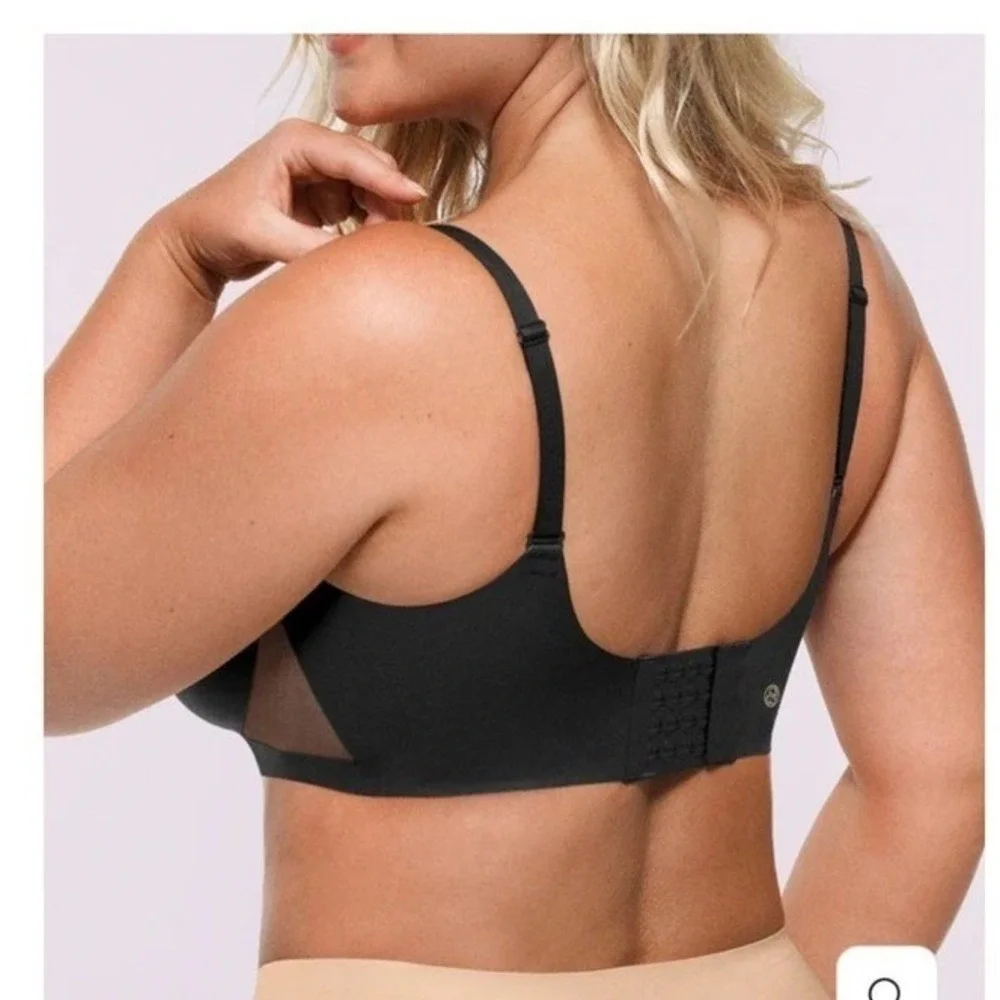 Shapellx Contour True Support Bra Black Ample‎ Cup D+ Wireless Size S+ NWT